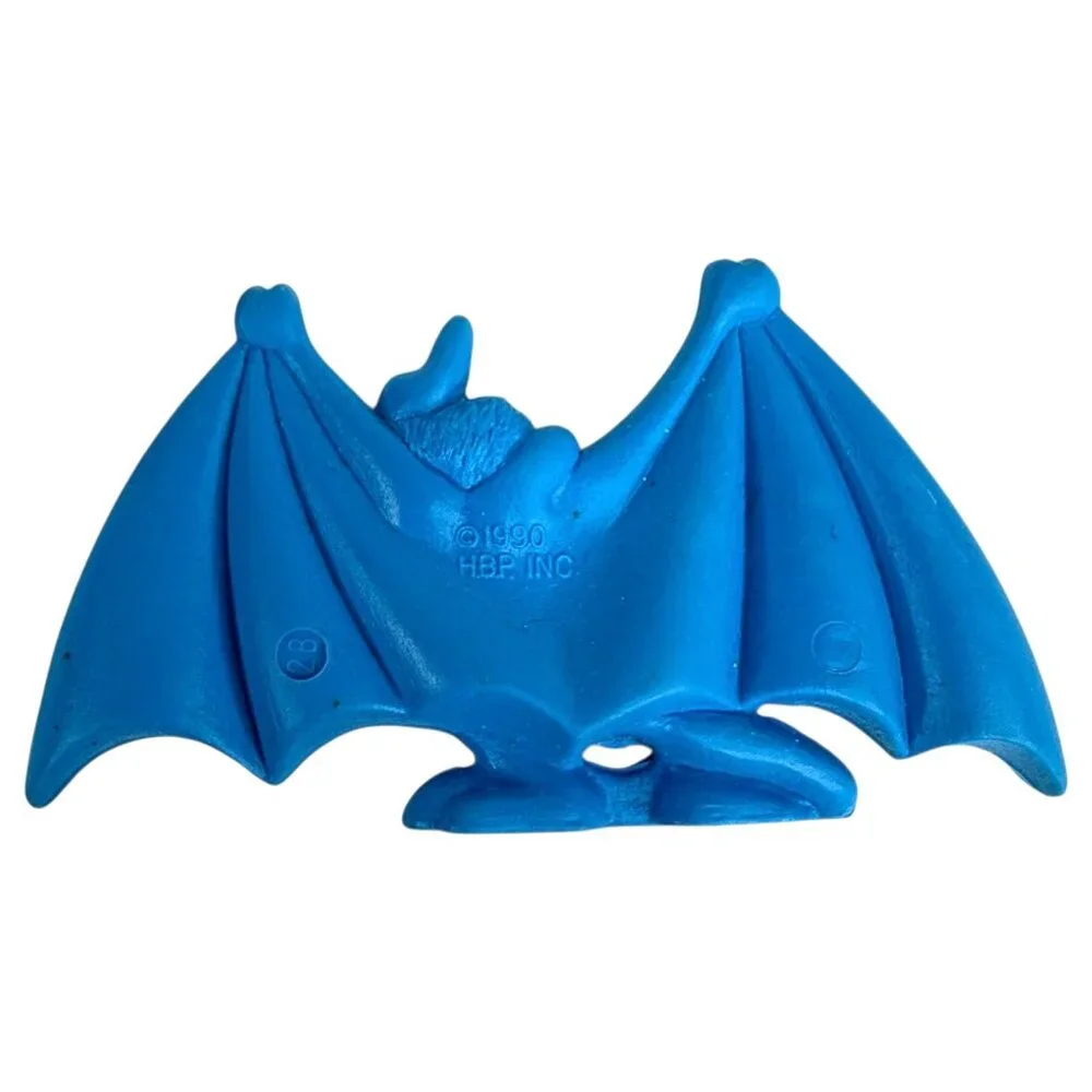 2 VTG 1990 Post Cereal Flintstones Blue Triceratops Dinosaur & Pterodactyl Toy